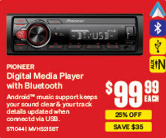 SuperCheap Auto PIONEER Digital Media Player with Bluetooth offer