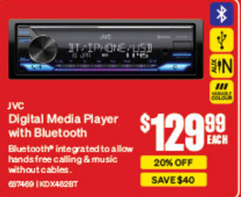 SuperCheap Auto JVC Digital Media Player with Bluetooth offer