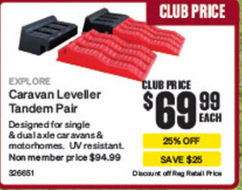 SuperCheap Auto EXPLORE Caravan Leveller Tandem Pair offer