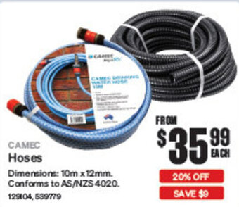 SuperCheap Auto CAMEC Hoses offer