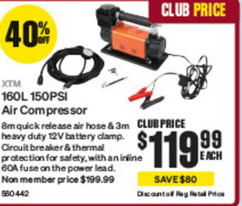 SuperCheap Auto XTM 160L 150PSI Air Compressor offer