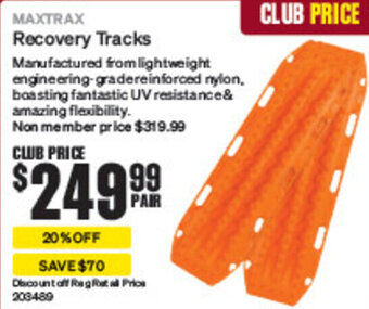 SuperCheap Auto MAXTRAX Recovery Tracks offer