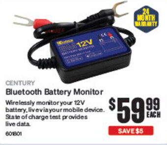 SuperCheap Auto CENTURY Bluetooth Battery Monitor offer