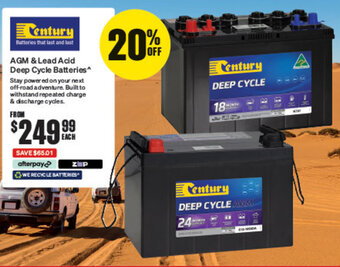 SuperCheap Auto AGM & Lead Acid Deep Cycle Batteries offer