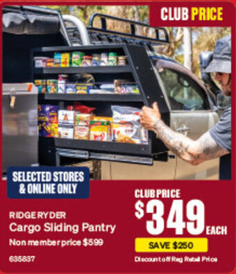 SuperCheap Auto RIDGERYDER Cargo Sliding Pantry offer
