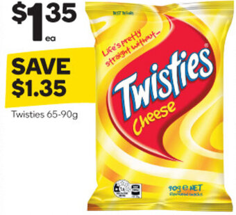 Woolworths Twisties 65-90g offer