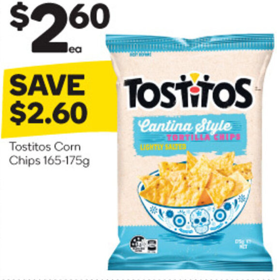 Tostitos Corn Chips 165175g offer at Woolworths
