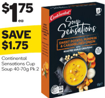 Woolworths Continental Sensations Cup Soup 40-70g Pk 2 offer