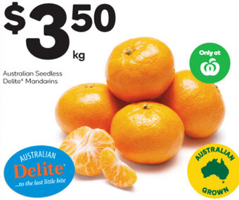 Woolworths Australian Seedless Delite Mandarins offer