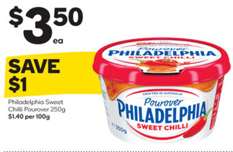Woolworths Philadelphia Sweet Chilli Pourover 250g offer