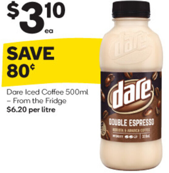 Dare Iced Coffee 500ml offer at Woolworths