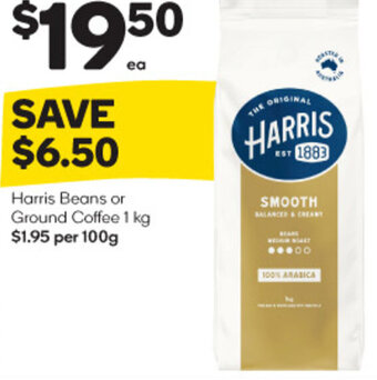 Woolworths Harris Beans or Ground Coffee 1 kg offer