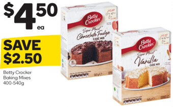 Woolworths Betty Crocker Baking Mixes 400-540g offer