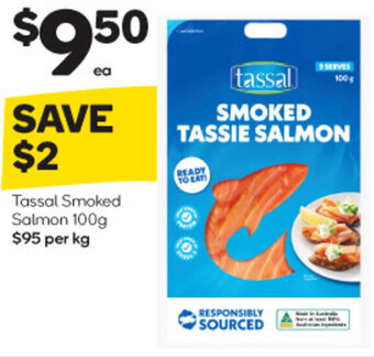 Woolworths Tassal Smoked Salmon 100g offer