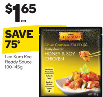Woolworths Lee Kum Kee Ready Sauce 100-145g offer