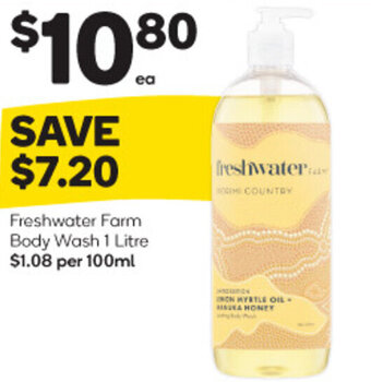 Woolworths Freshwater Farm Body Wash 1 Litre offer