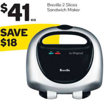 Woolworths Breville 2 Slices Sandwich Maker offer