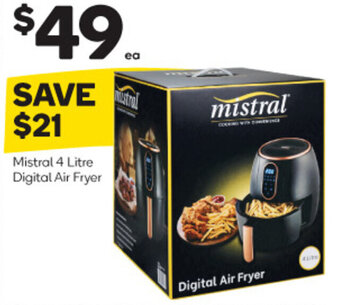 Woolworths Mistral 4 Litre Digital Air Fryer offer