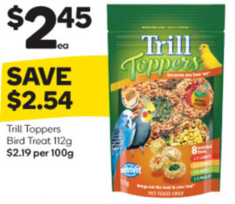 Woolworths Trill Toppers Bird Treat 112g offer