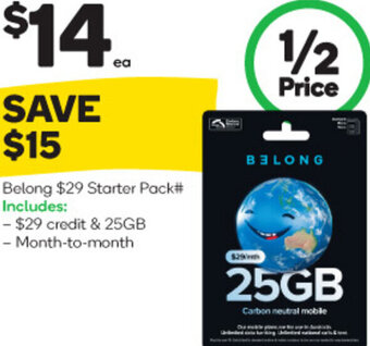 Woolworths Belong Starter Pack offer