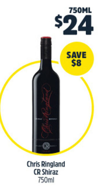 Woolworths Chris Ringland CR Shiraz 750ml offer