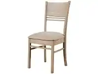 LivingStyles Toscana Reclaimed Timber Dining Chair, Fabric Seat offer