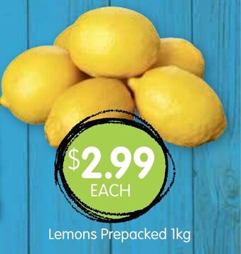 Spudshed Lemons Prepacked 1kg offer