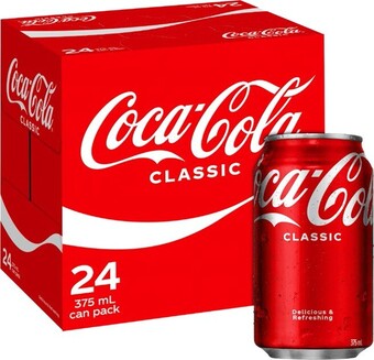 BIG W Coca-cola 24-pack cans 375ml offer