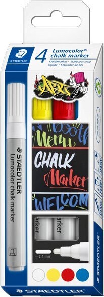 BIG W Staedtler 4-piece lumocolor chalk marker set offer