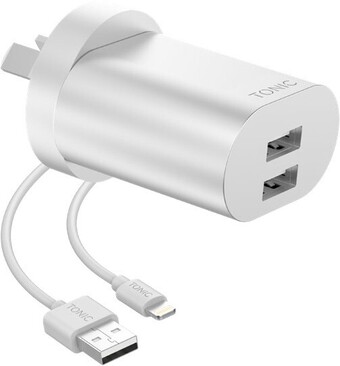 BIG W Tonic dual usb-a wall charger with lightning cable offer