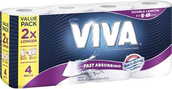 BIG W Viva 4-pack double length paper towels offer