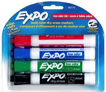 Expo 4-pack dry erase whiteboard markers