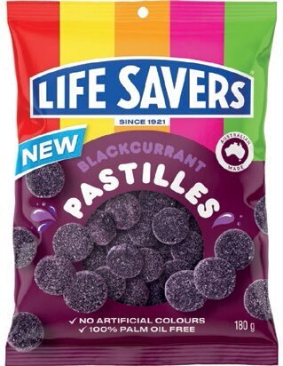 BIG W Life savers black currant pastilles 180g offer
