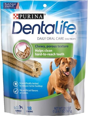 BIG W Purina dentalife large breed dog treats 587g offer