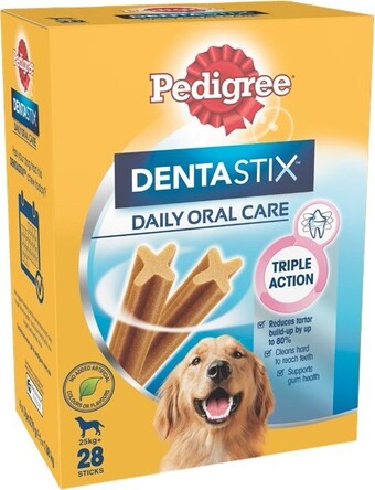 BIG W Pedigree 28-pack dentastix large breed dog treats offer