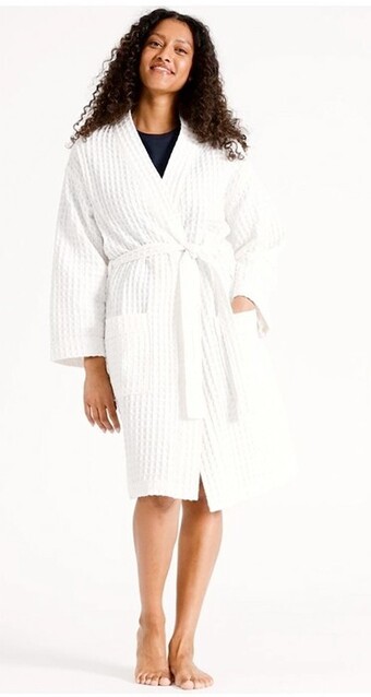 Soho waffle robe - white