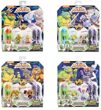 Kmart Legends of akedo teenage mutant ninja turtles: mini battling warriors versus pack - assorted offer