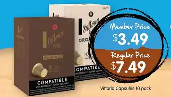 Spudshed Vittoria Capsules 10 pack Regular Price offer