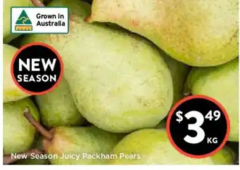 New Season Juicy Packham Pears