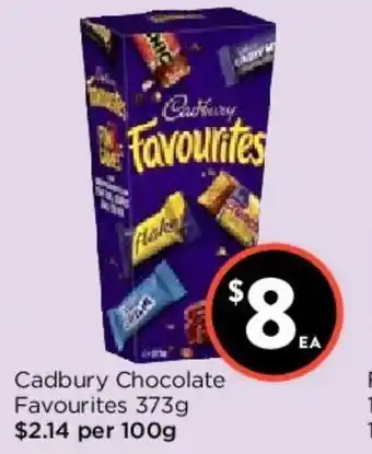 Foodworks Cadbury Chocolate Favourities 373g offer