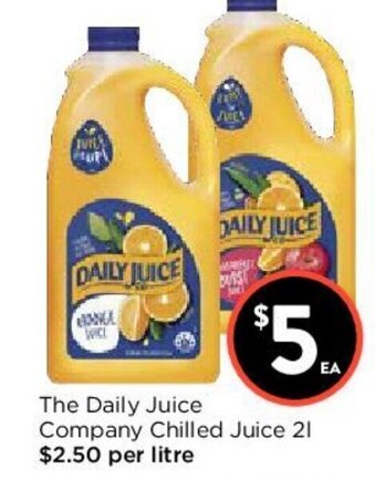 Foodworks The Daily Juice Company Chilled Juice 2L offer