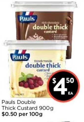 Foodworks Pauls Double Thick Custard 900g offer