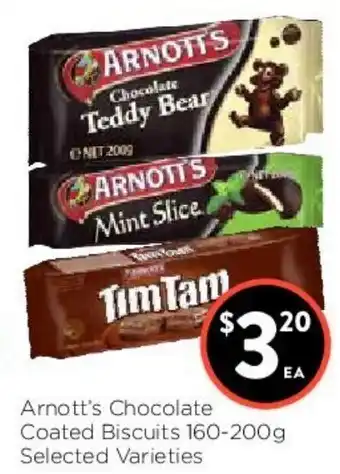 Foodworks Arnott's Chocolate Coated Biscuits 160-200g offer