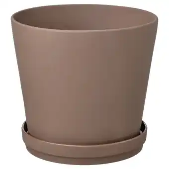 IKEA Klarbär plant pot with saucer, in/outdoor brown, 24 cm offer