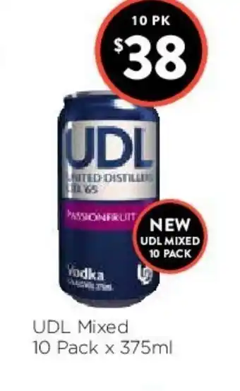 Foodworks UDL Mixed 10 Pack x 375ml offer