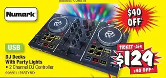 JB Hi-Fi USB DJ Decks With Party Lights offer