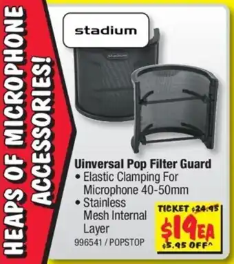 JB Hi-Fi Universal Pop Filter Guard offer