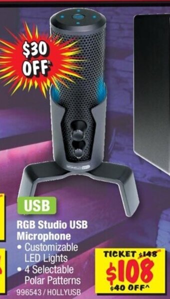 JB Hi-Fi RGB Studio USB Microphone offer