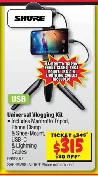 JB Hi-Fi Universal Vlogging Kit offer