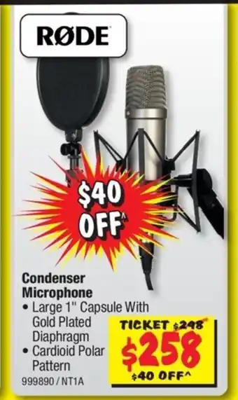 JB Hi-Fi Condenser Microphone offer